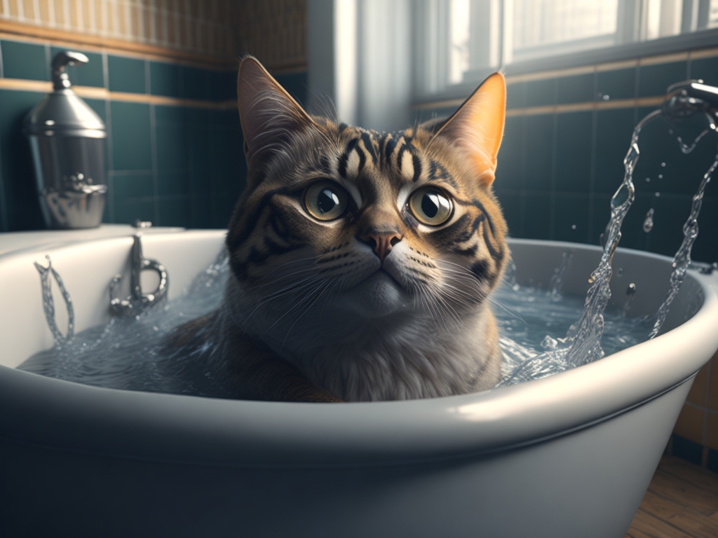 ¿Necesito bañar a mi gato?